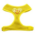 Unconditional Love Peace  Love  Paw Design Soft Mesh Harnesses Yellow Extra Large UN806115